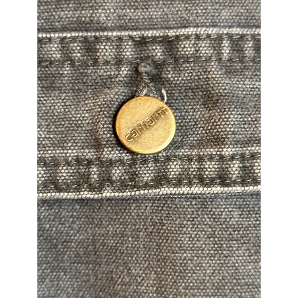 90s Vtg Carhartt C02 Blanket Lined Chore Coat Duck Canvas Workwear USA No Sz Tag - Picture 8 of 16
